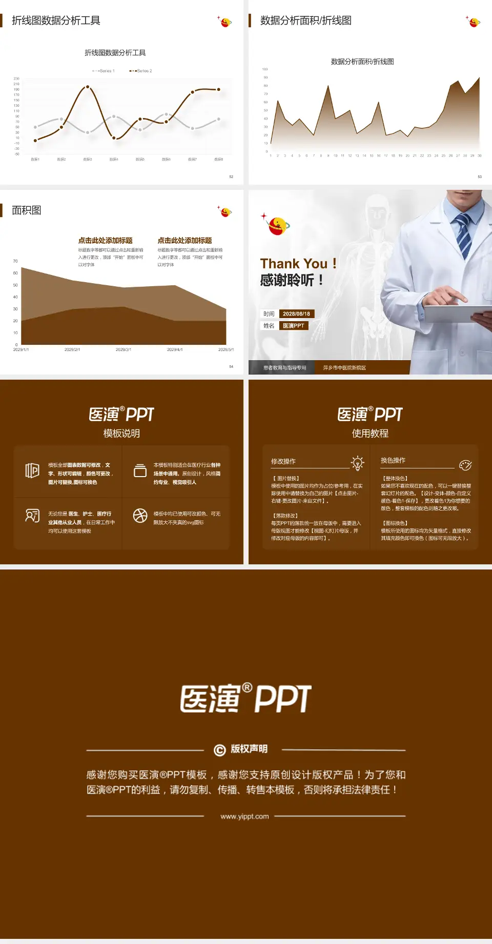 萍乡市中医院新院区患者教育与指导PPT模板4:3格式幻灯片预览图7