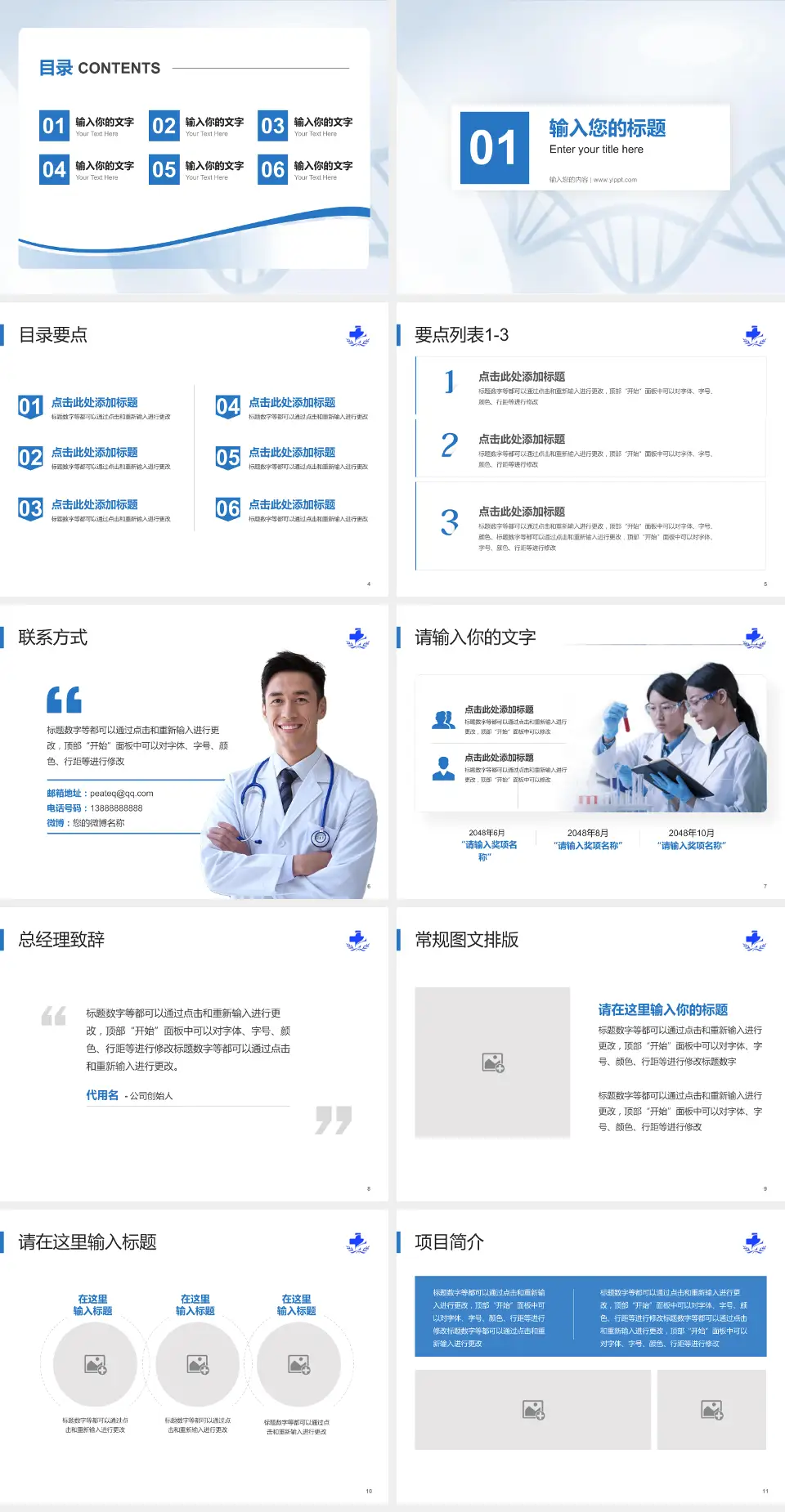 景德镇市第二人民医院项目申请与汇报PPT模板4:3格式幻灯片预览图2