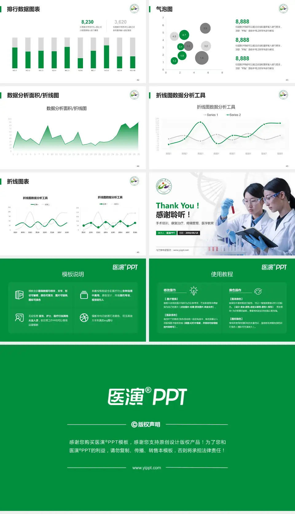 乌兰察布盟医院科研成果展示PPT模板16:9格式幻灯片预览图6