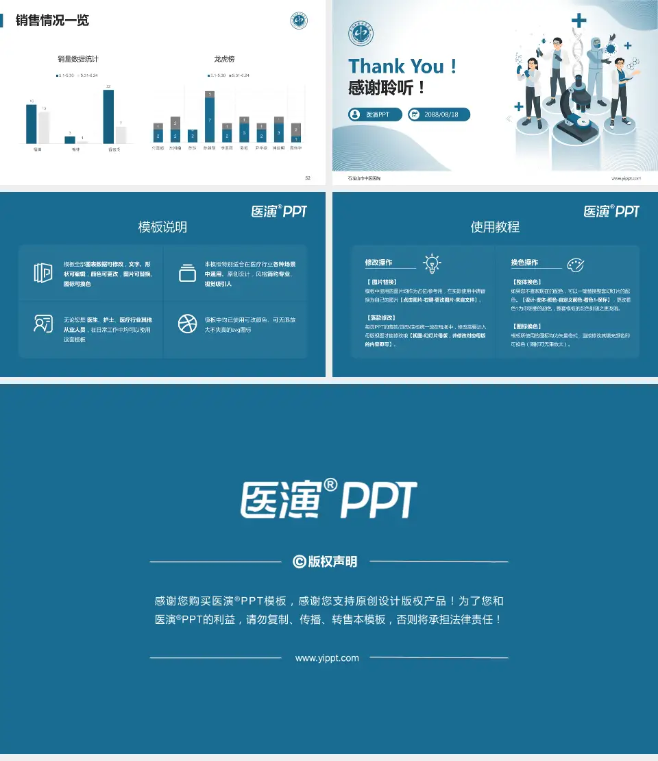 石嘴山市中医医院品管圈PDCA演示专用PPT模板16:9格式幻灯片预览图7