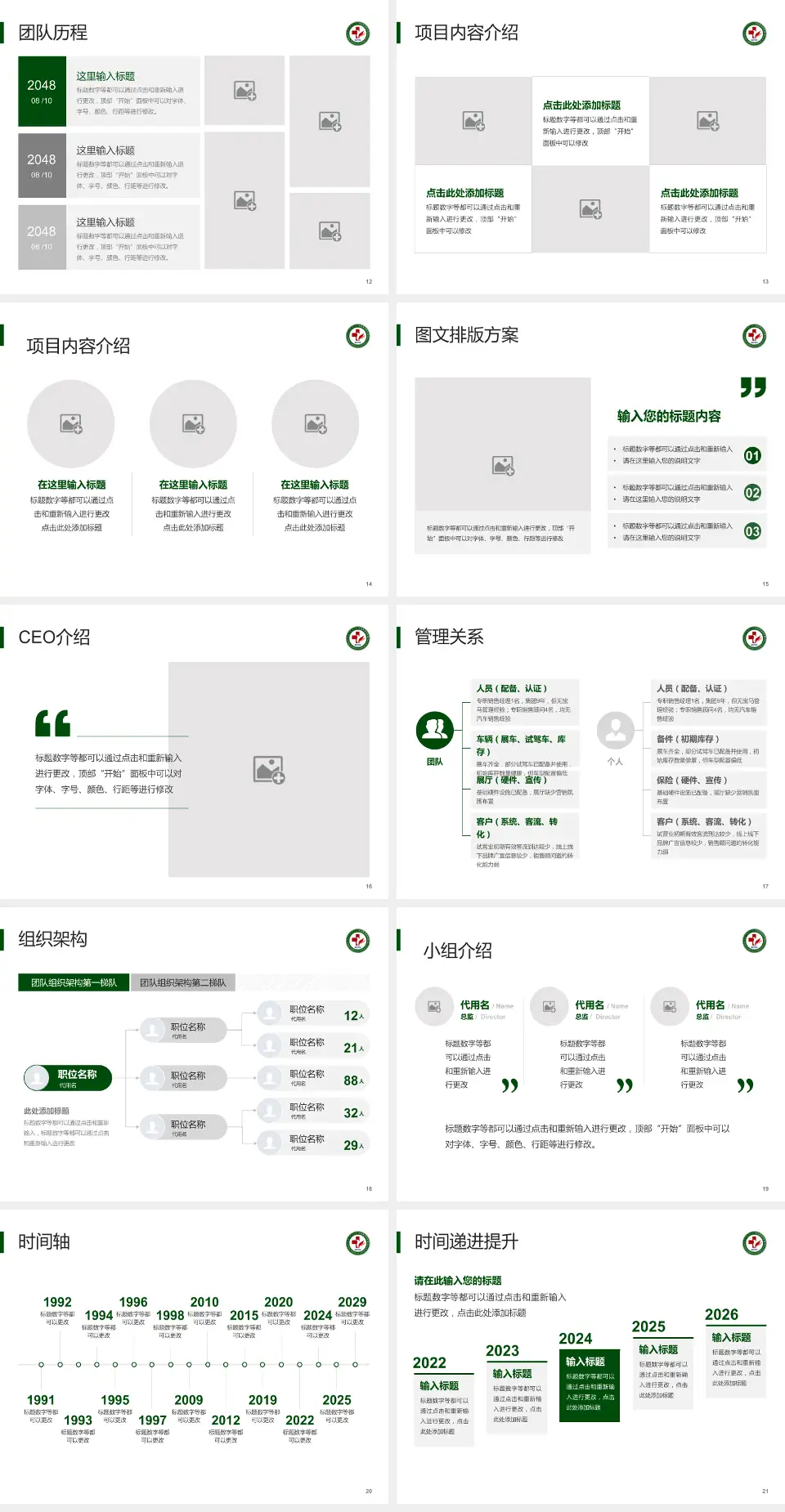 库伦旗蒙医医院医院管理报告PPT模板4:3格式幻灯片预览图3