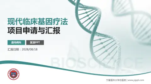 宁夏医科大学总医院项目申请与汇报PPT模板