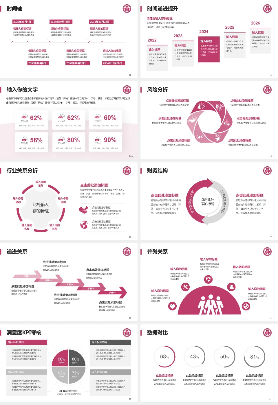 包钢职工医院病例分享与讨论PPT模板16:9格式幻灯片预览图3