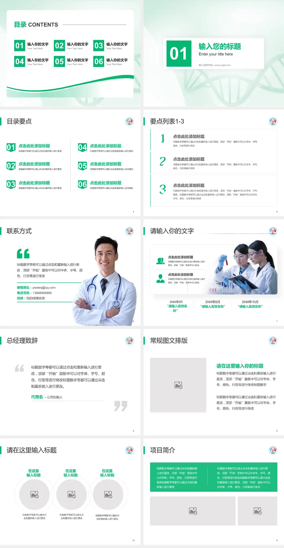 乌海市蒙中医院项目申请与汇报PPT模板4:3格式幻灯片预览图2