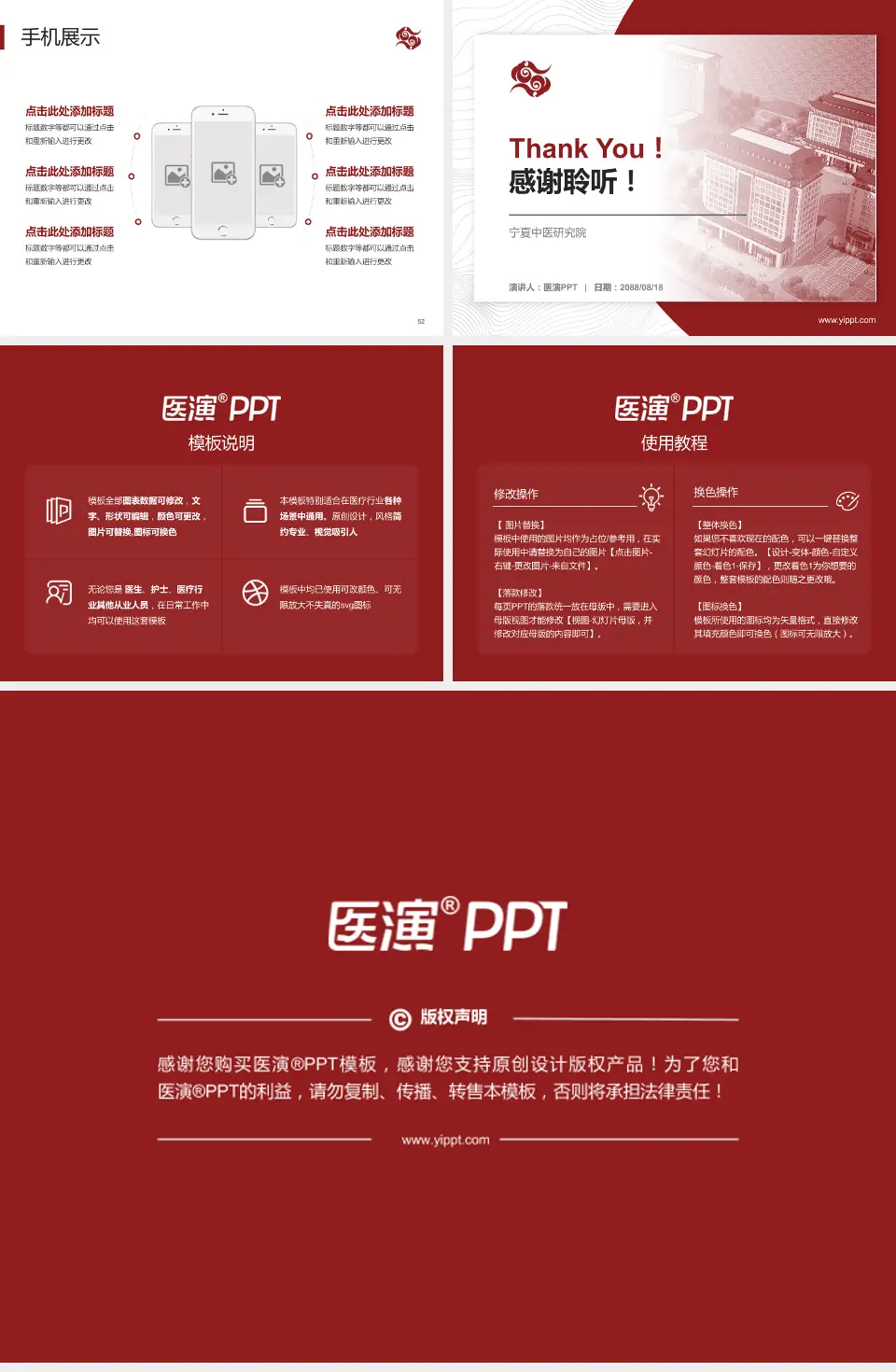 宁夏中医研究院医院管理报告PPT模板4:3格式幻灯片预览图7