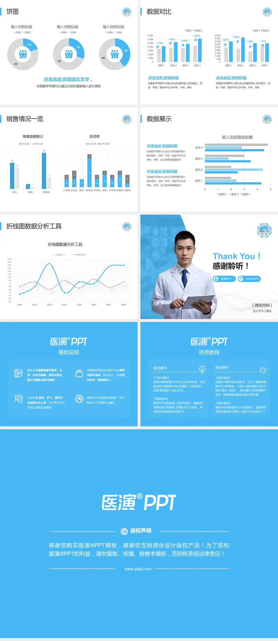 包头市中心医院病例分享与讨论PPT模板4:3格式幻灯片预览图4