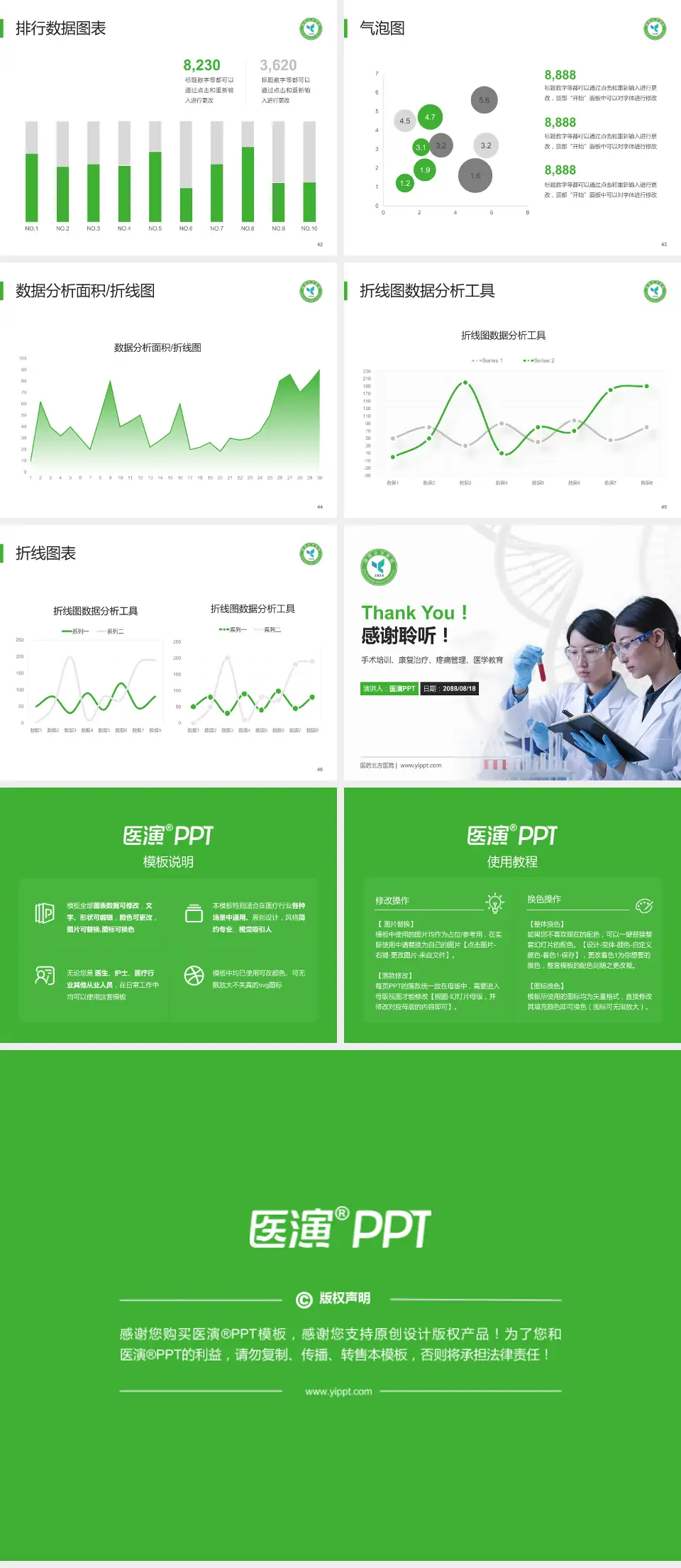 国药北方医院科研成果展示PPT模板4:3格式幻灯片预览图6