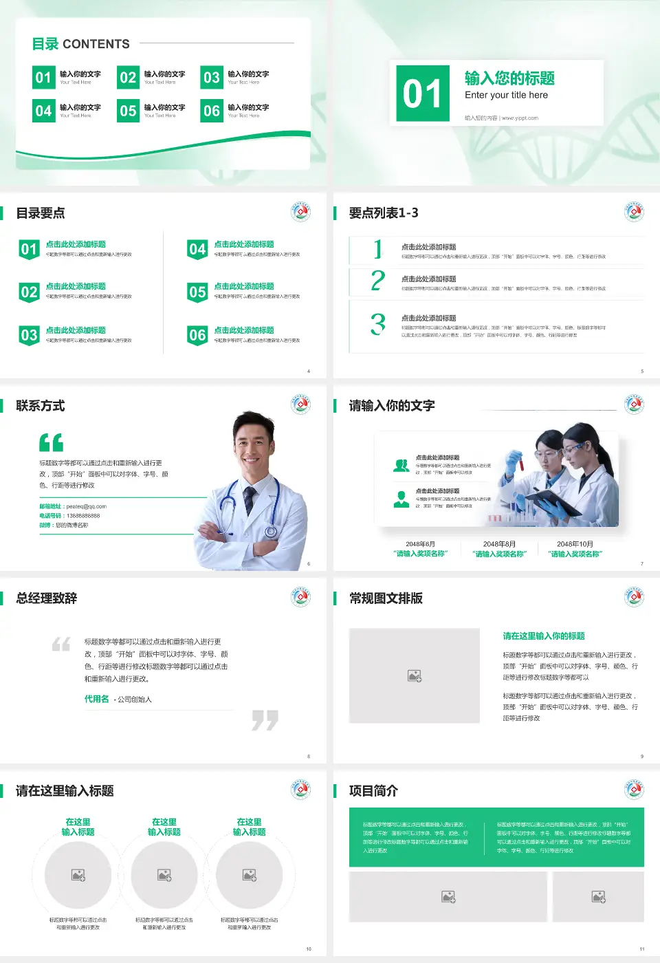 乌海市蒙中医院项目申请与汇报PPT模板16:9格式幻灯片预览图2