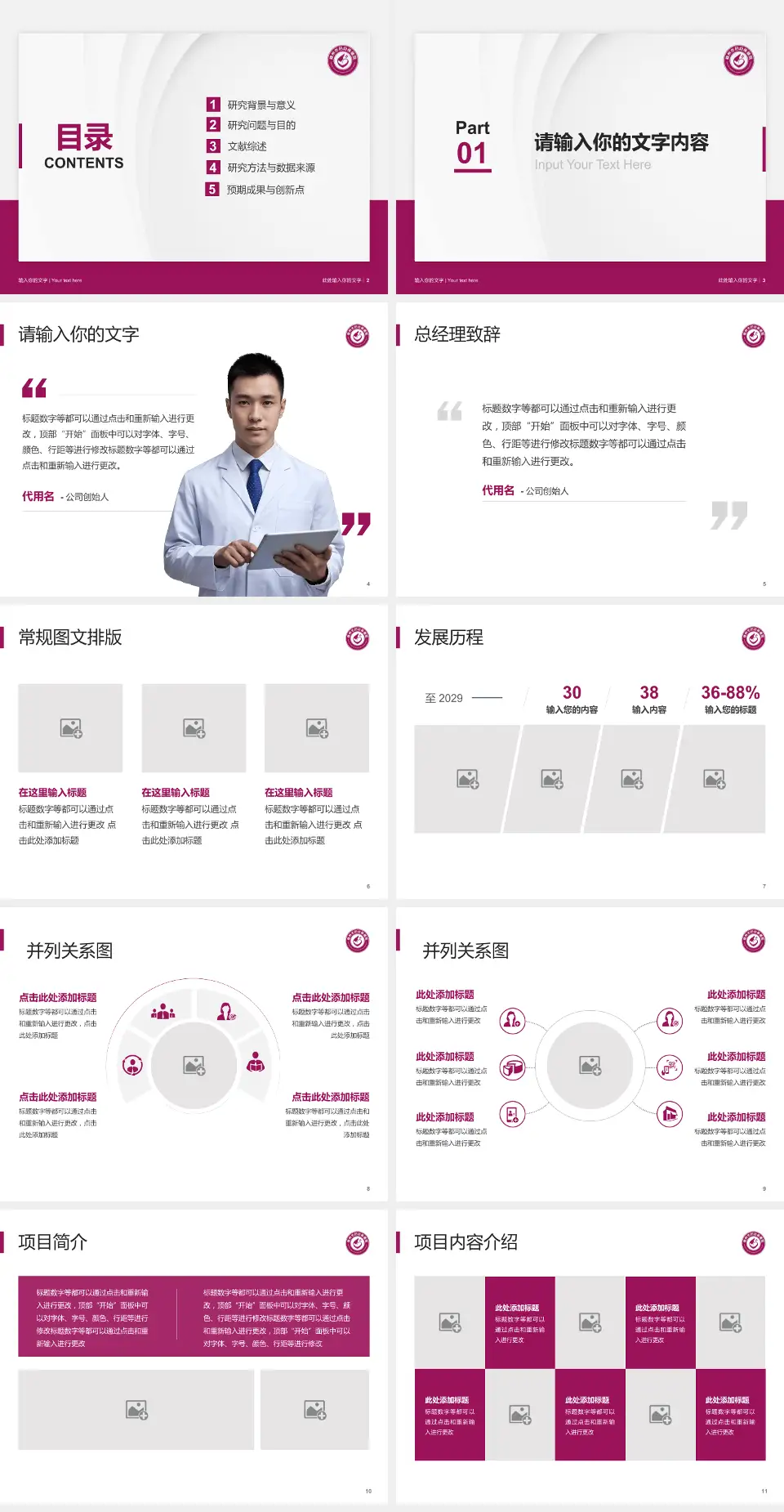 赣州市妇幼保健院医院管理报告PPT模板4:3格式幻灯片预览图2