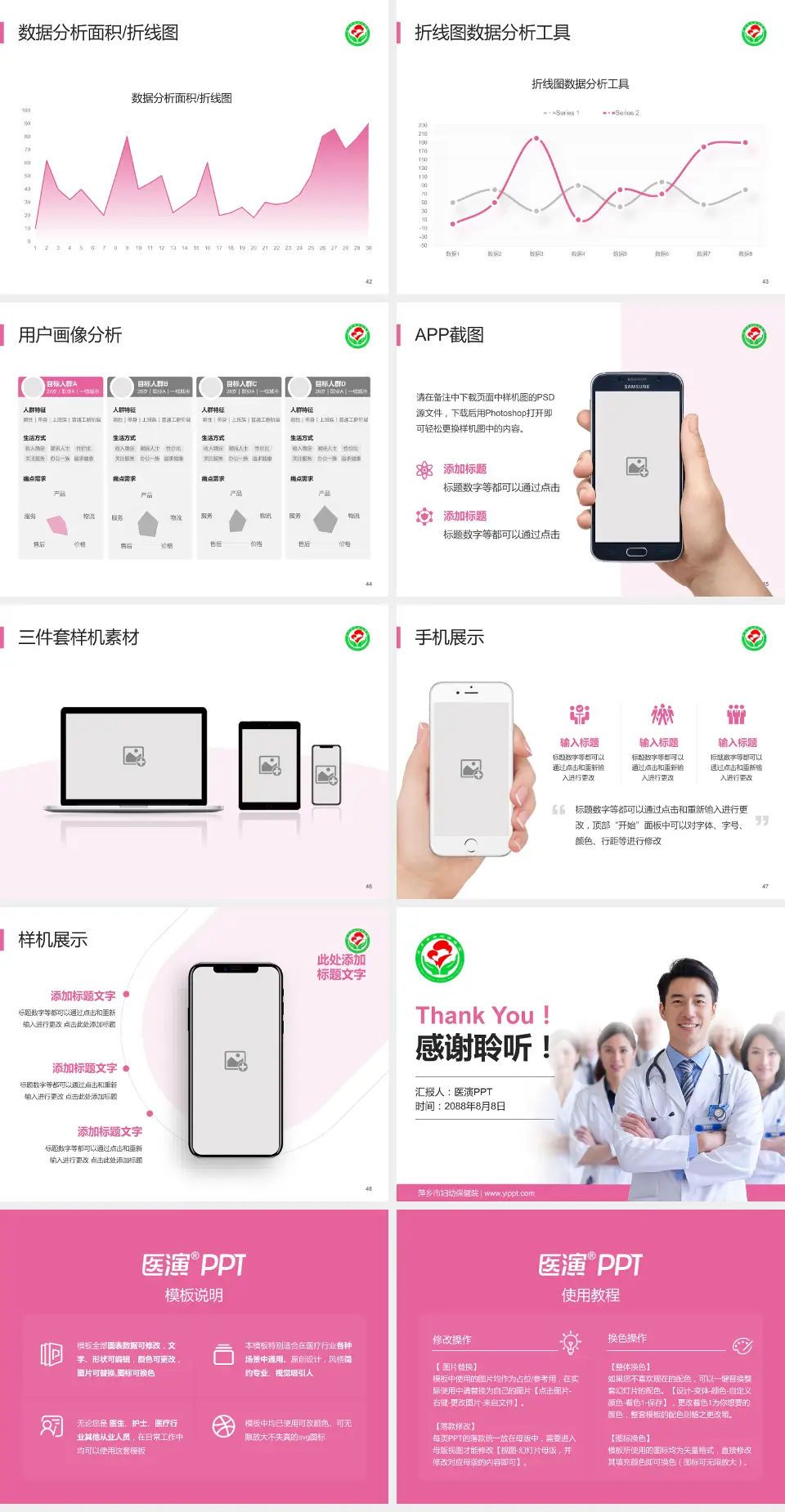 萍乡市妇幼保健院科室介绍与推广PPT模板4:3格式幻灯片预览图6