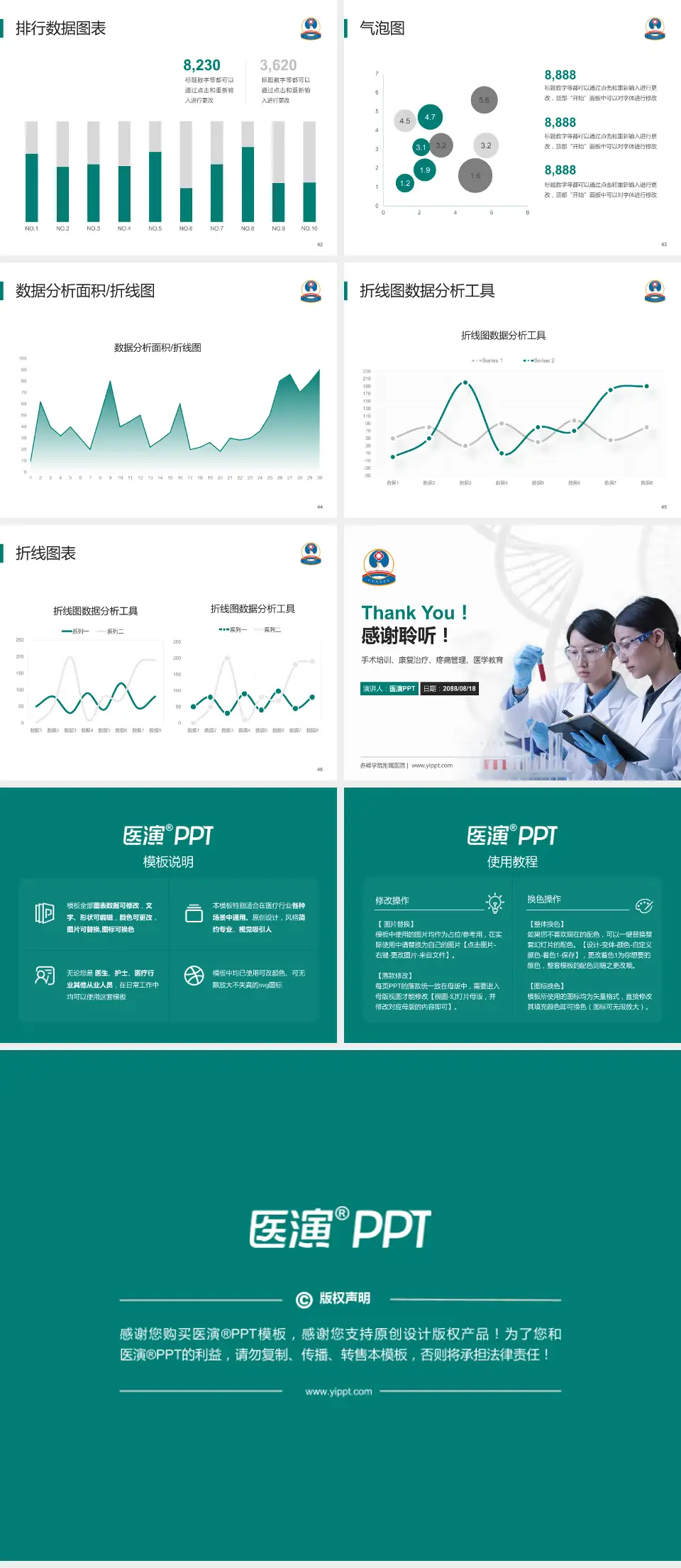赤峰学院附属医院科研成果展示PPT模板4:3格式幻灯片预览图6