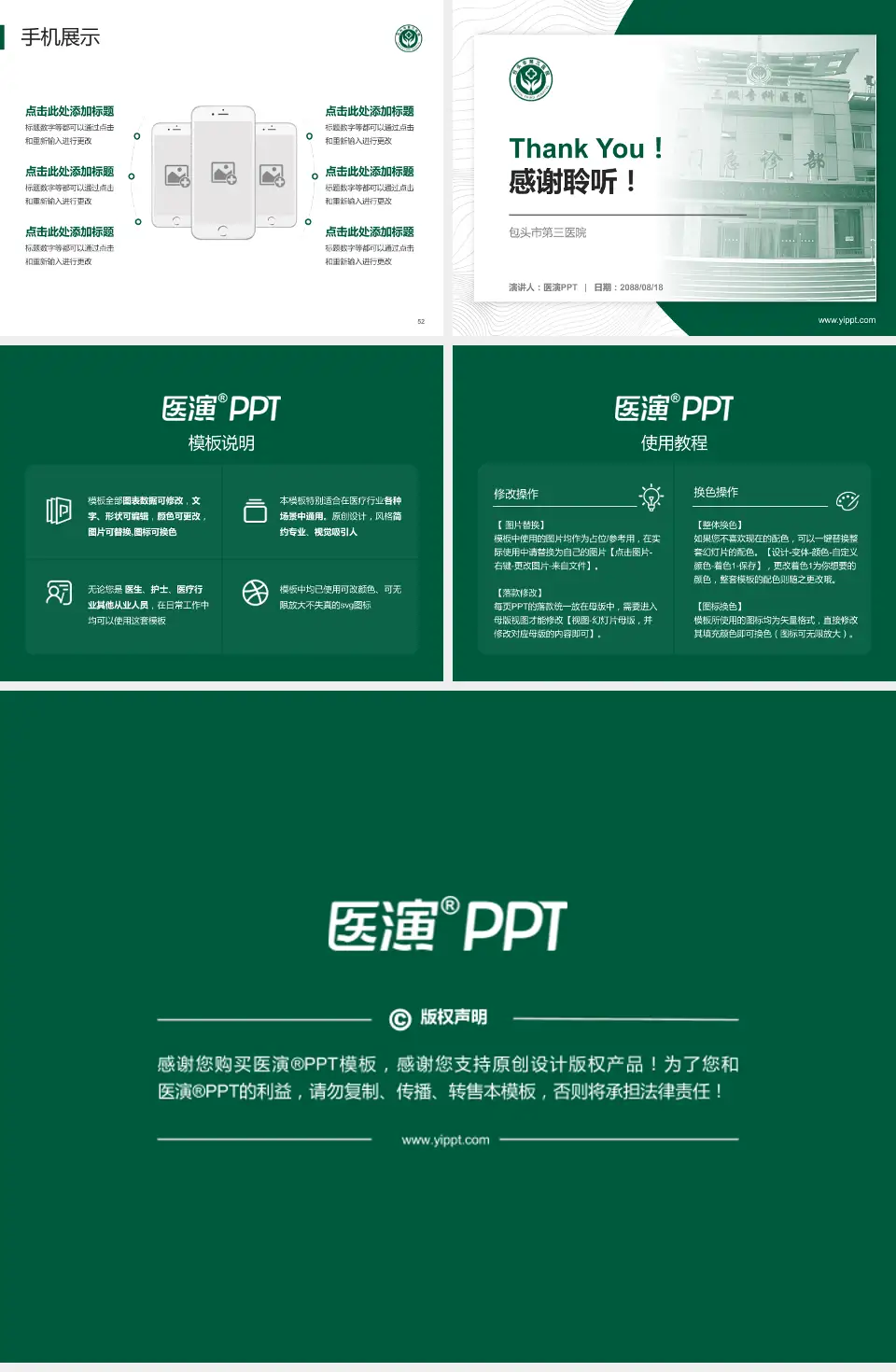 包头市第三医院医院管理报告PPT模板4:3格式幻灯片预览图7