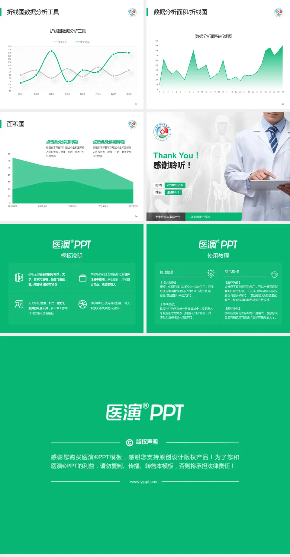 乌海市蒙中医院患者教育与指导PPT模板4:3格式幻灯片预览图7