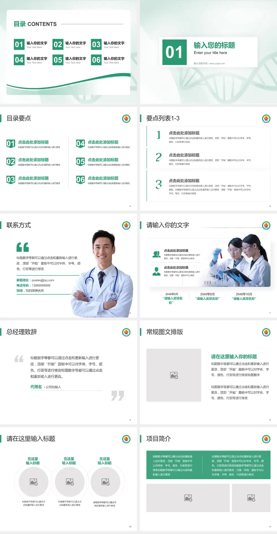 格尔木市人民医院项目申请与汇报PPT模板4:3格式幻灯片预览图2