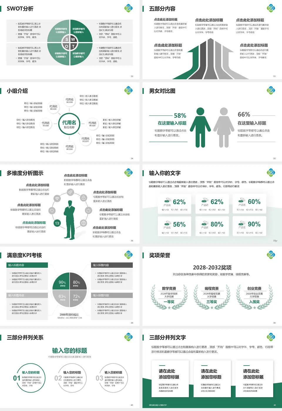 呼伦贝尔市人民医院医疗行业比赛专用PPT模板16:9格式幻灯片预览图5