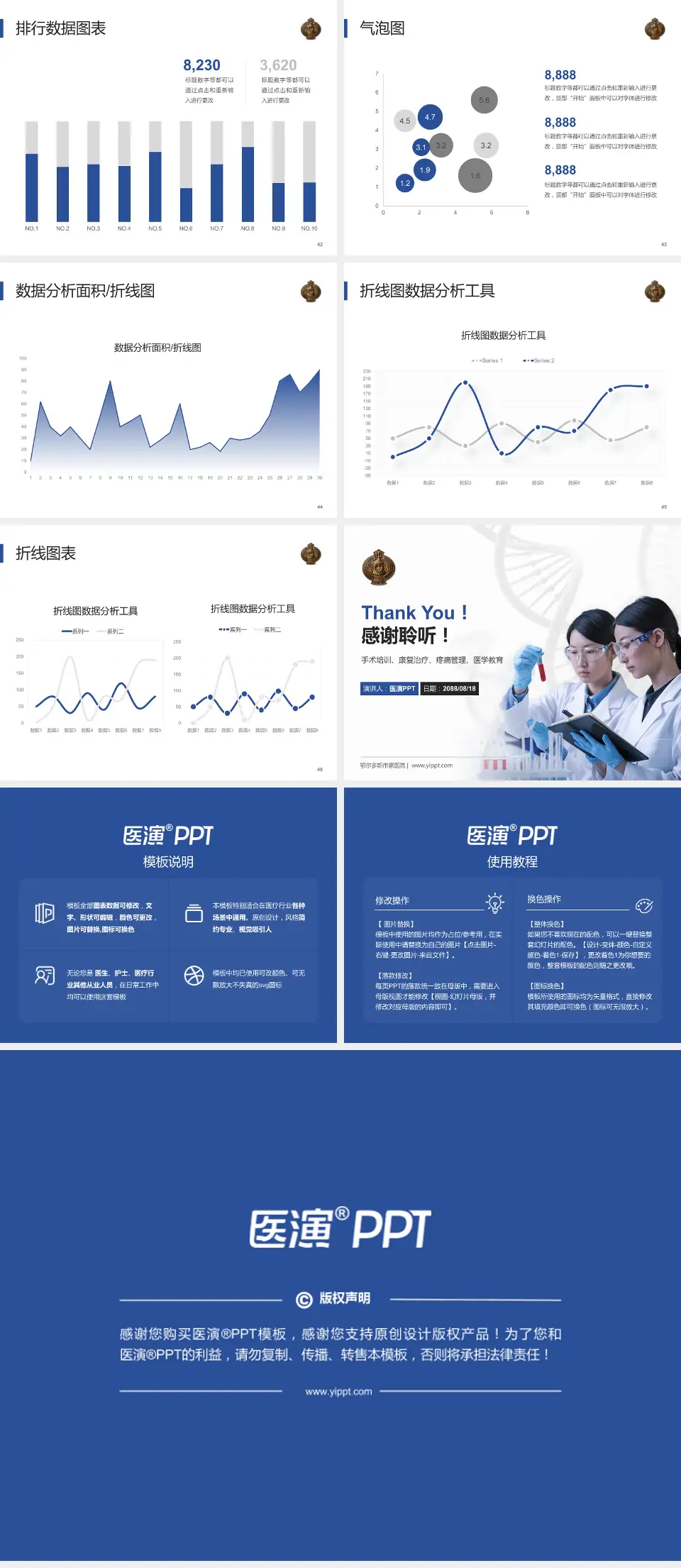 鄂尔多斯市蒙医院科研成果展示PPT模板4:3格式幻灯片预览图6