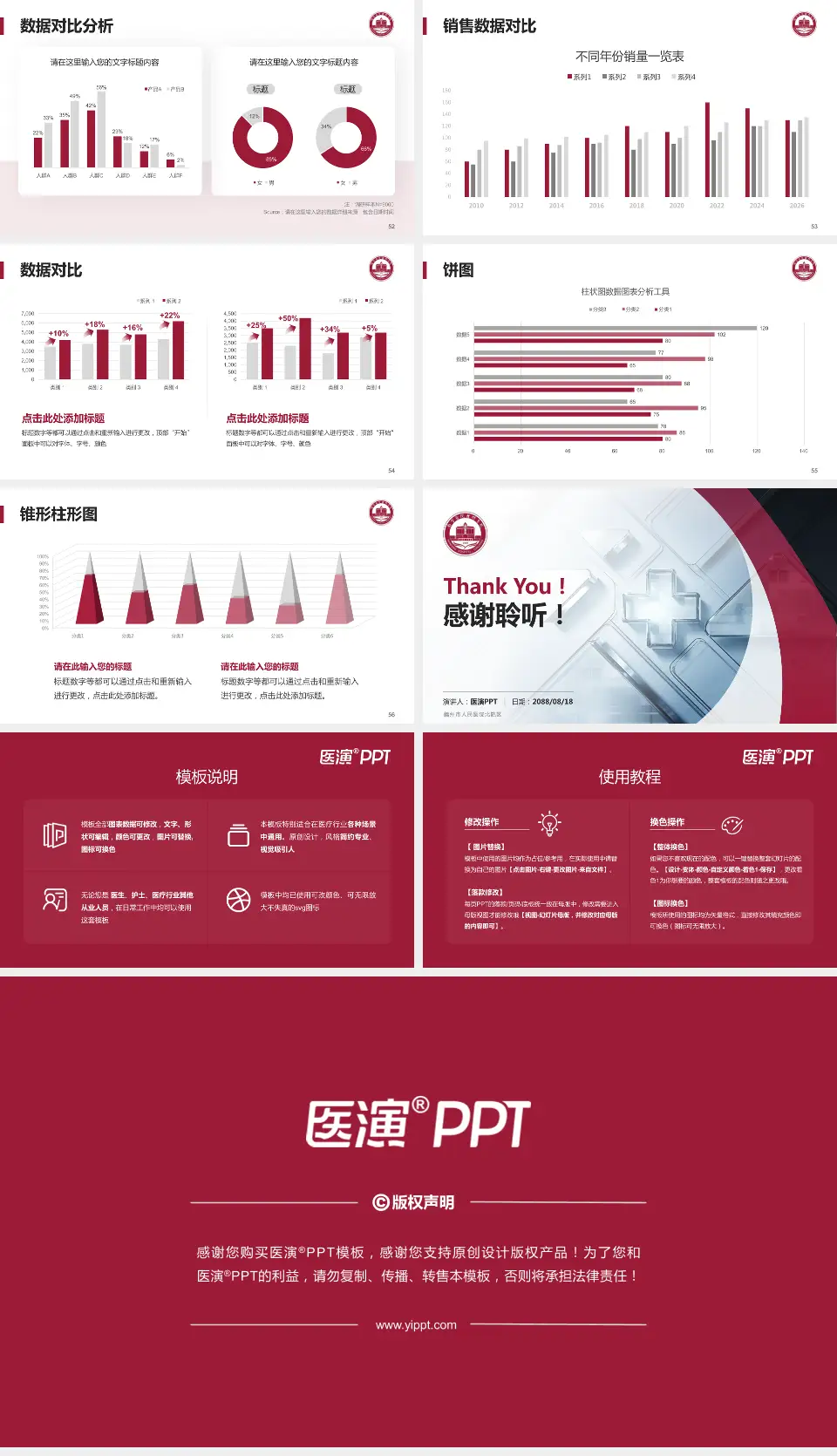 赣州市人民医院北院区医疗行业比赛专用PPT模板16:9格式幻灯片预览图7