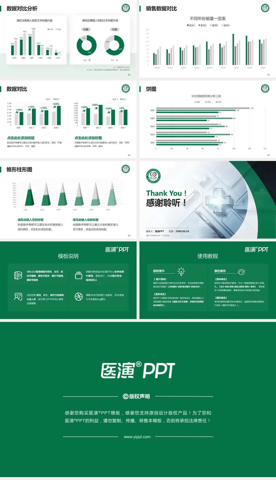 赣州市南康区第一人民医院医疗行业比赛专用PPT模板16:9格式幻灯片预览图7