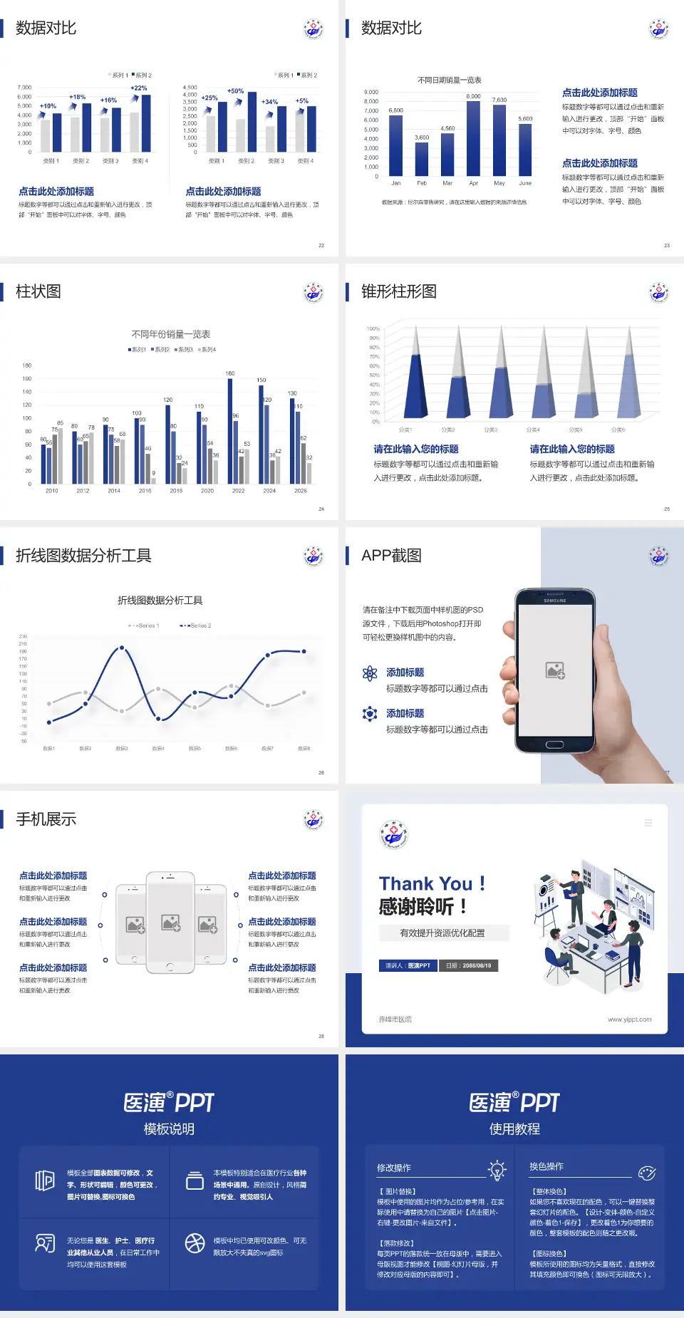 赤峰市医院财务与预算报告PPT模板4:3格式幻灯片预览图4