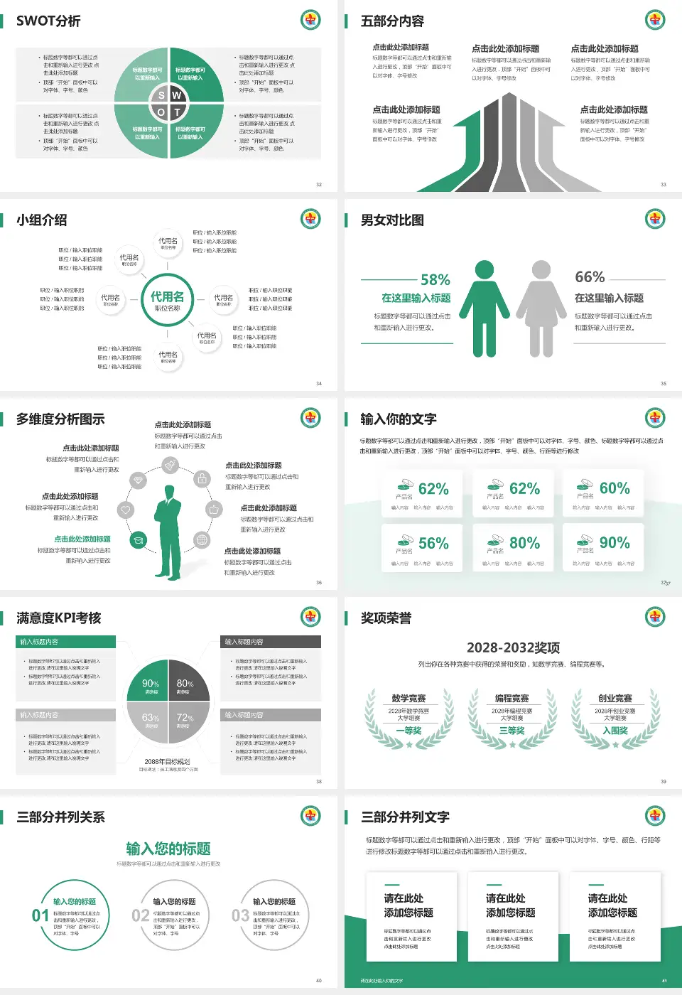 格尔木市人民医院医疗行业比赛专用PPT模板16:9格式幻灯片预览图5