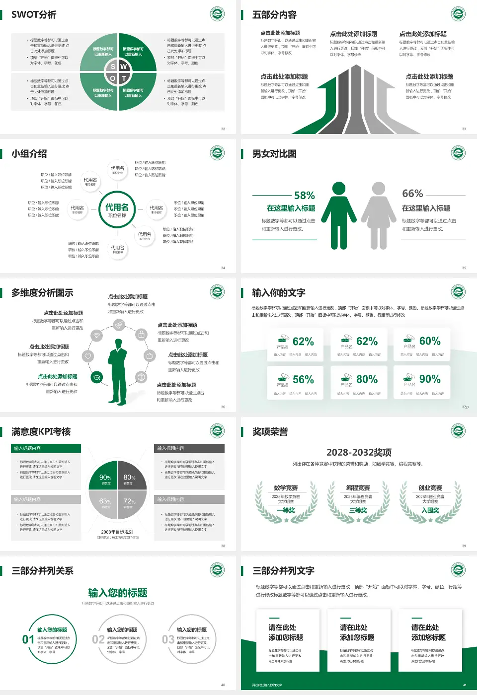 鄂尔多斯市中心医院医疗行业比赛专用PPT模板16:9格式幻灯片预览图5
