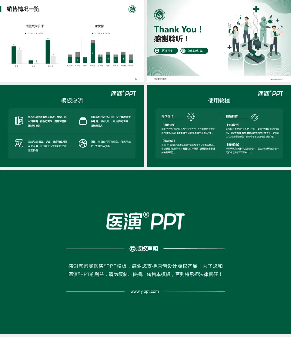 包头市第三医院品管圈PDCA演示专用PPT模板16:9格式幻灯片预览图7