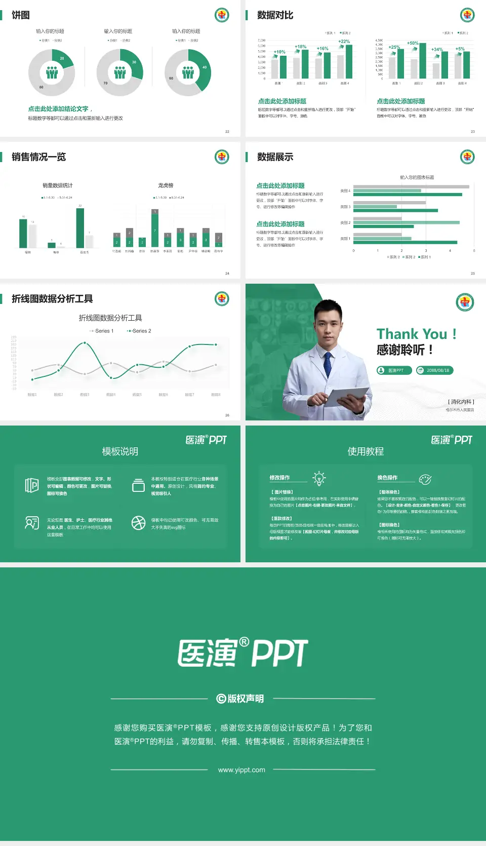 格尔木市人民医院病例分享与讨论PPT模板16:9格式幻灯片预览图4