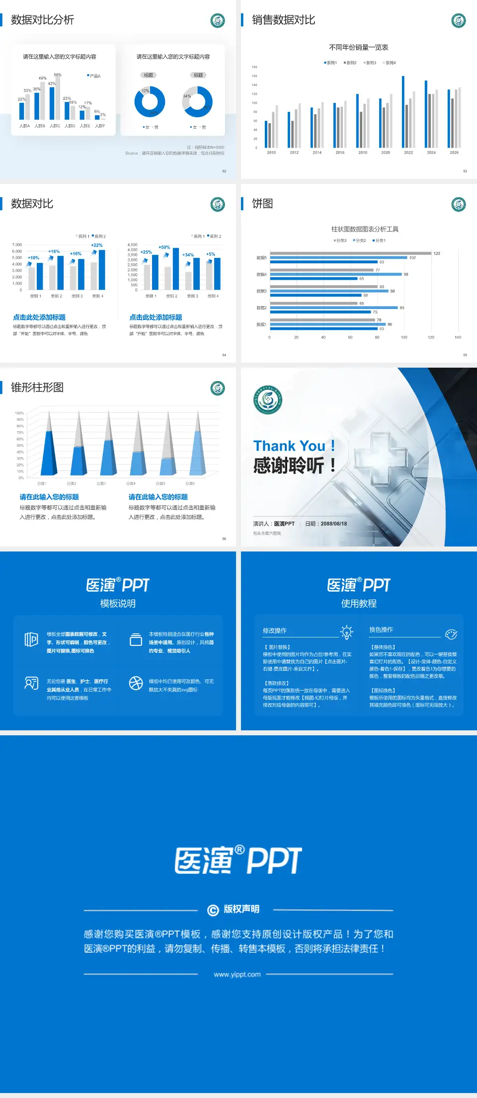 包头市第六医院医疗行业比赛专用PPT模板4:3格式幻灯片预览图7