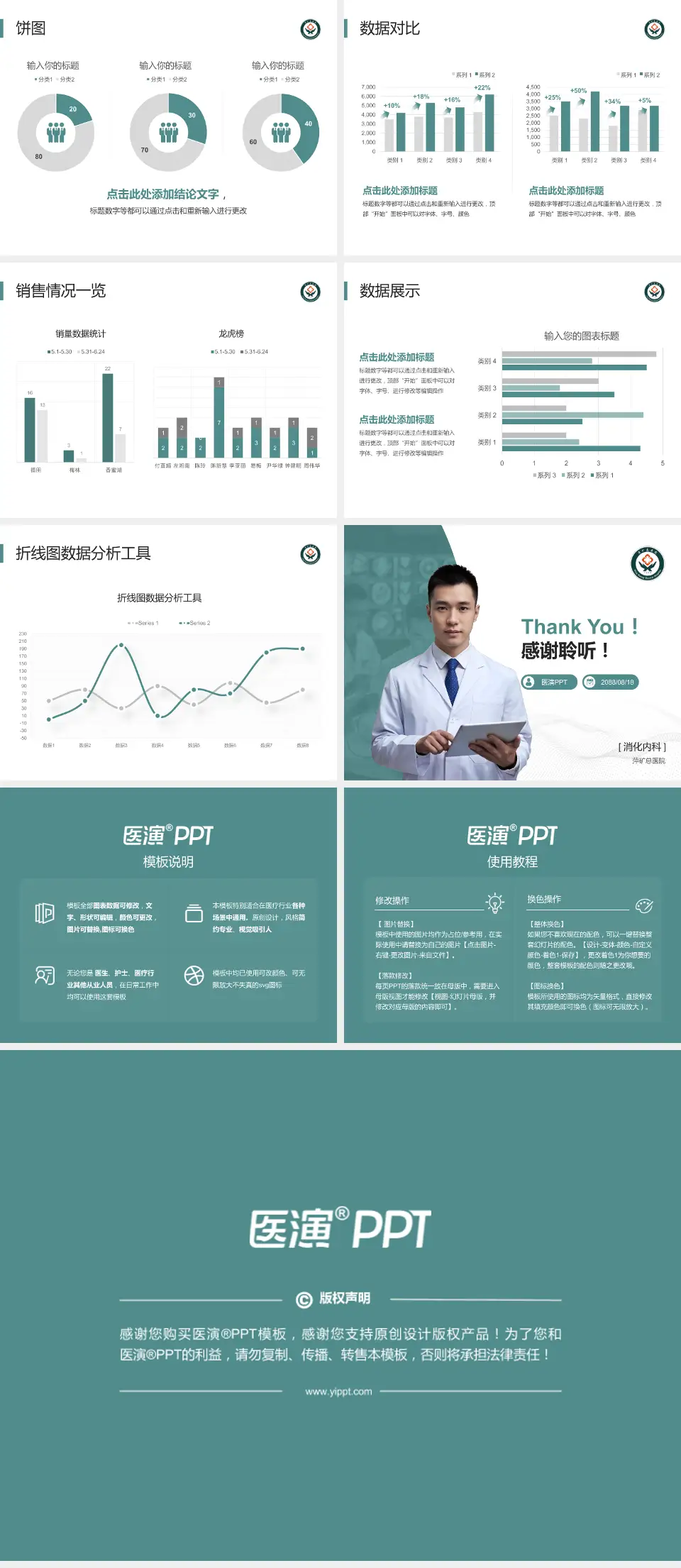 萍矿总医院病例分享与讨论PPT模板4:3格式幻灯片预览图4