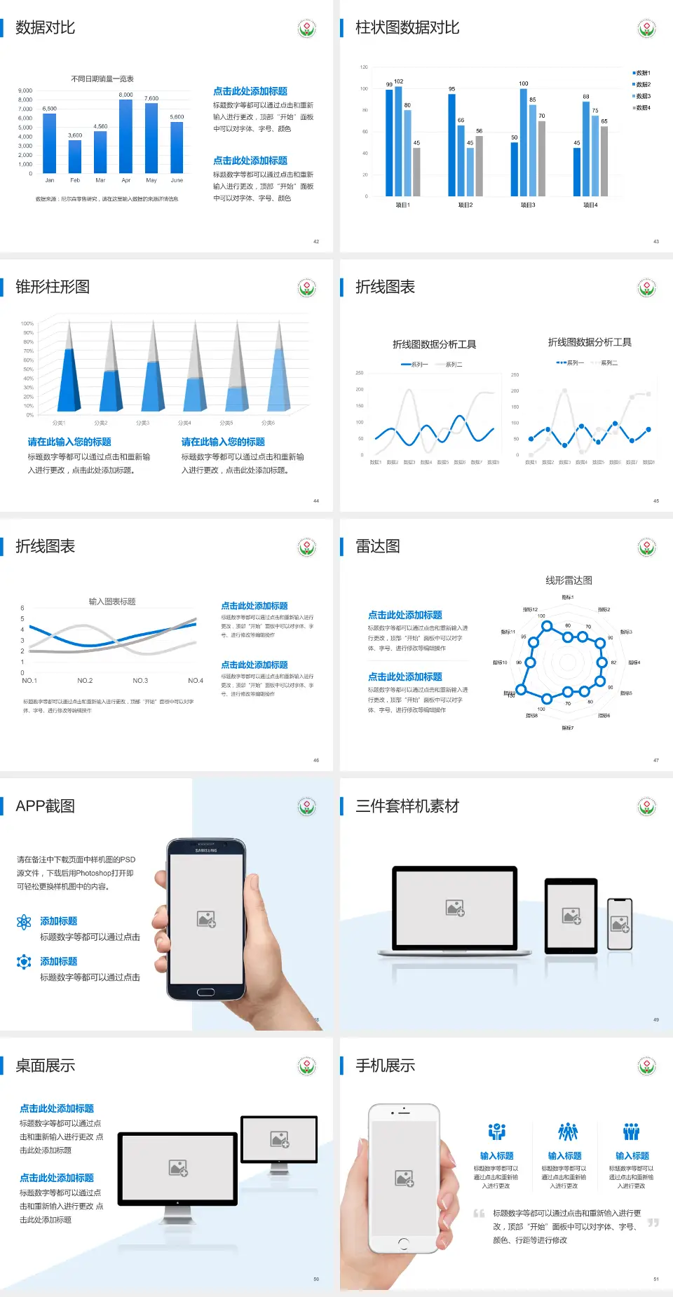 乌海市人民医院医院管理报告PPT模板4:3格式幻灯片预览图6