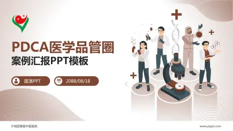 宁城县蒙医中医医院品管圈PDCA演示专用PPT模板