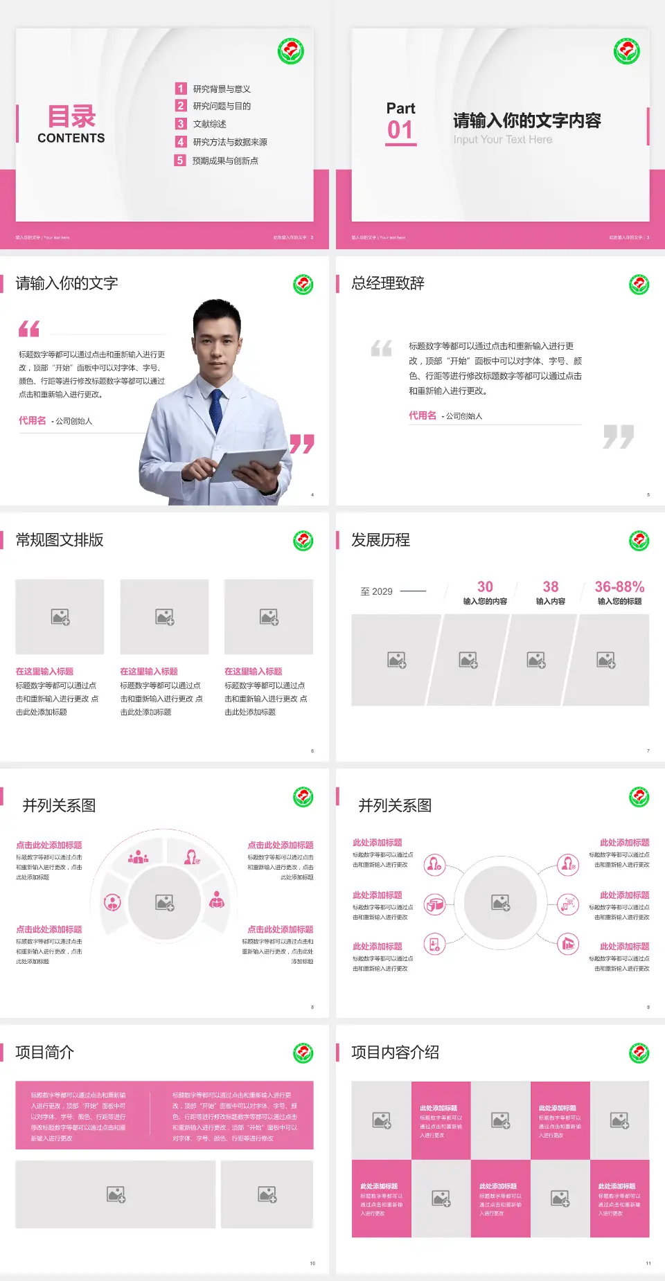 萍乡市妇幼保健院医院管理报告PPT模板4:3格式幻灯片预览图2