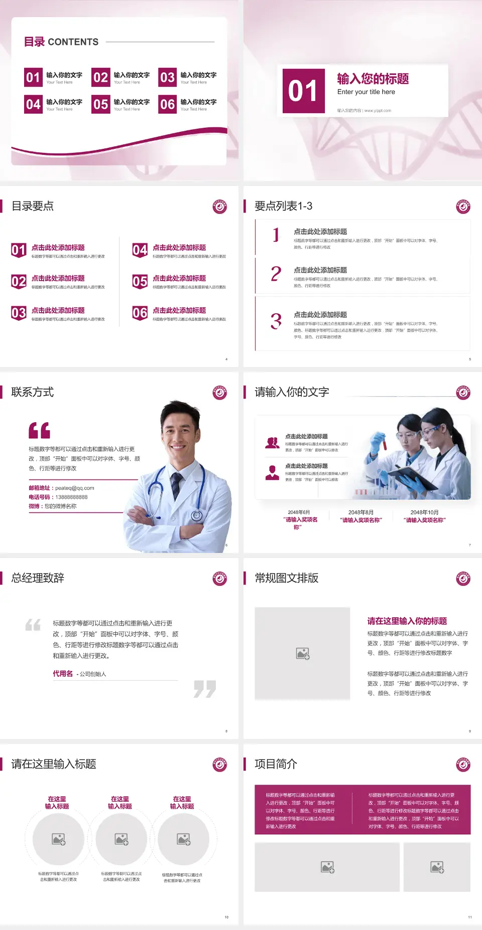 赣州市妇幼保健院项目申请与汇报PPT模板4:3格式幻灯片预览图2