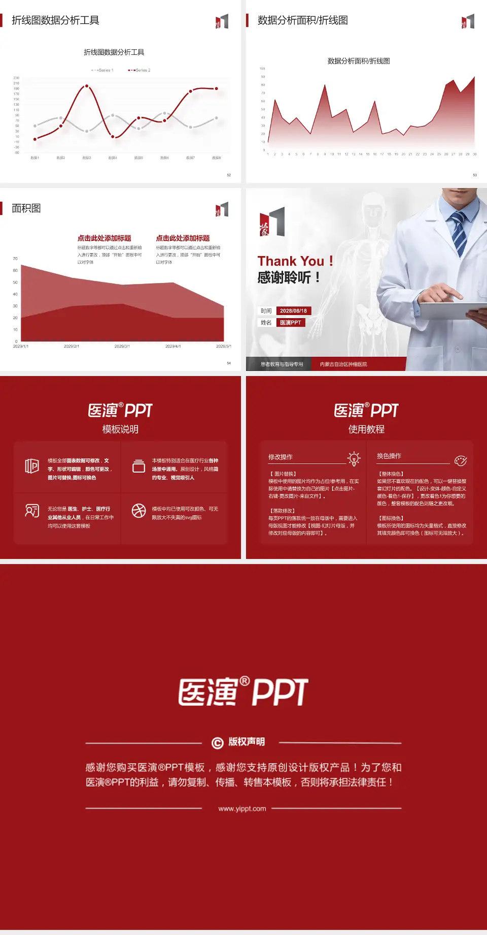 内蒙古自治区肿瘤医院患者教育与指导PPT模板4:3格式幻灯片预览图7