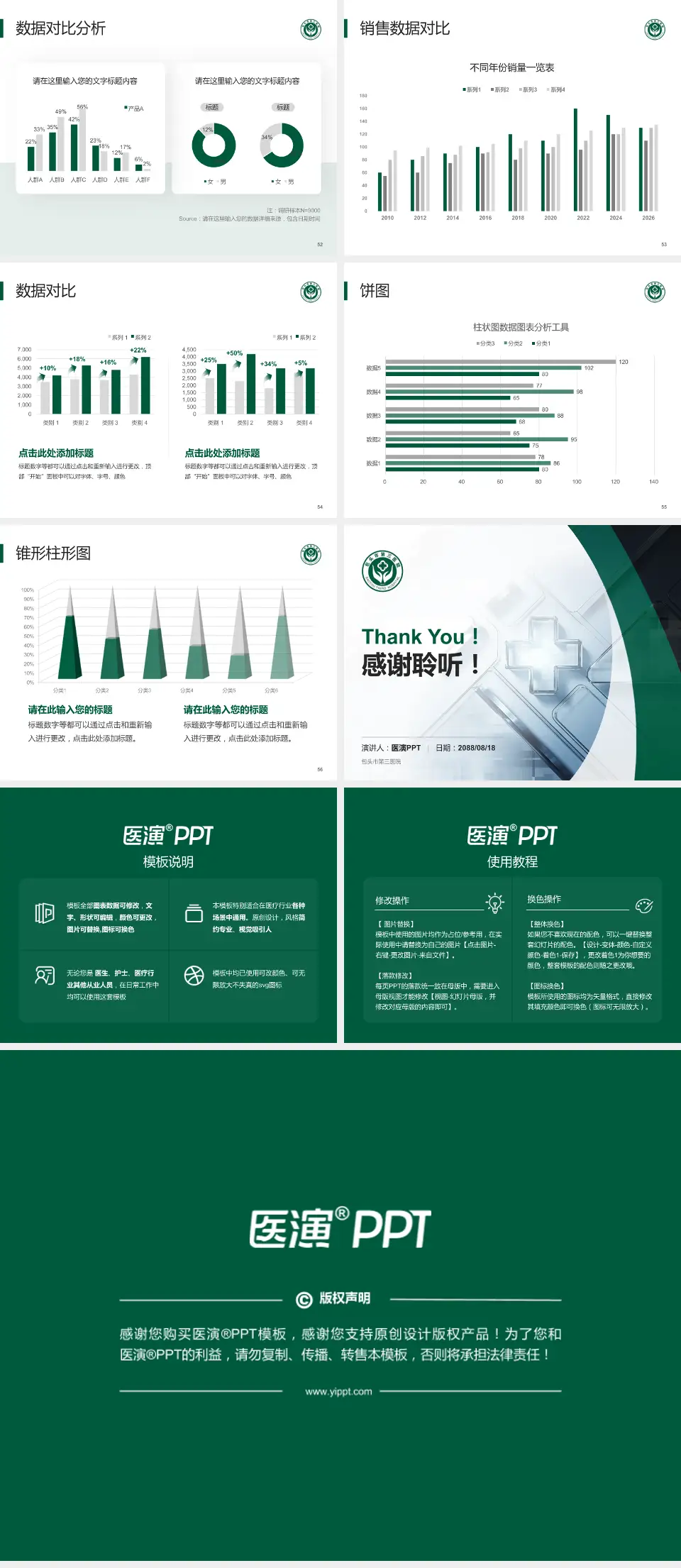 包头市第三医院医疗行业比赛专用PPT模板4:3格式幻灯片预览图7