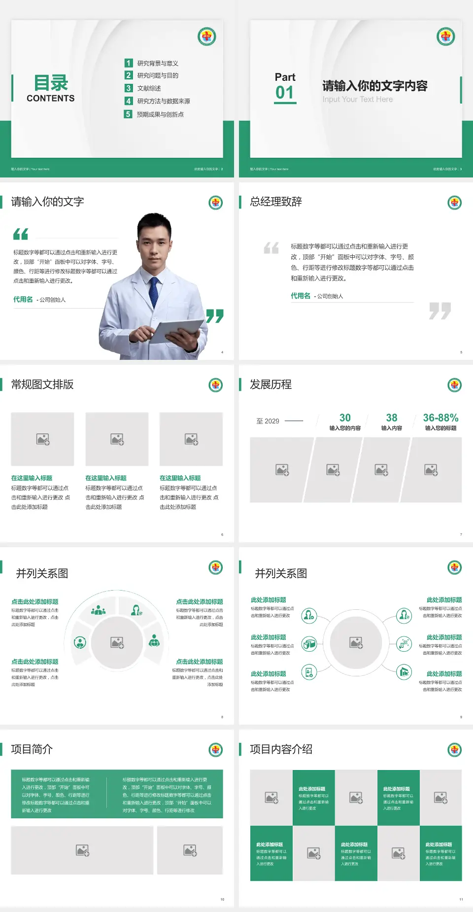 格尔木市人民医院医院管理报告PPT模板4:3格式幻灯片预览图2