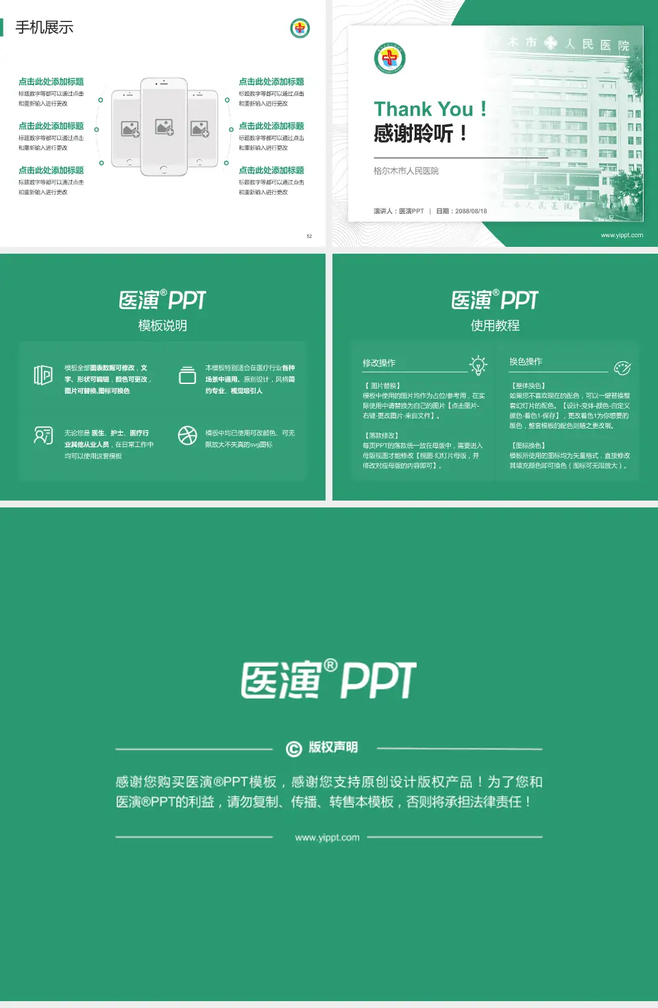 格尔木市人民医院医院管理报告PPT模板4:3格式幻灯片预览图7