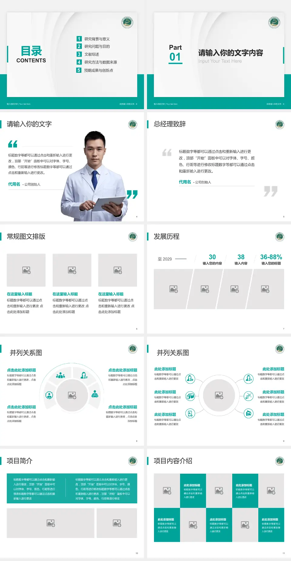 巴彦淖尔盟中医医院医院管理报告PPT模板4:3格式幻灯片预览图2