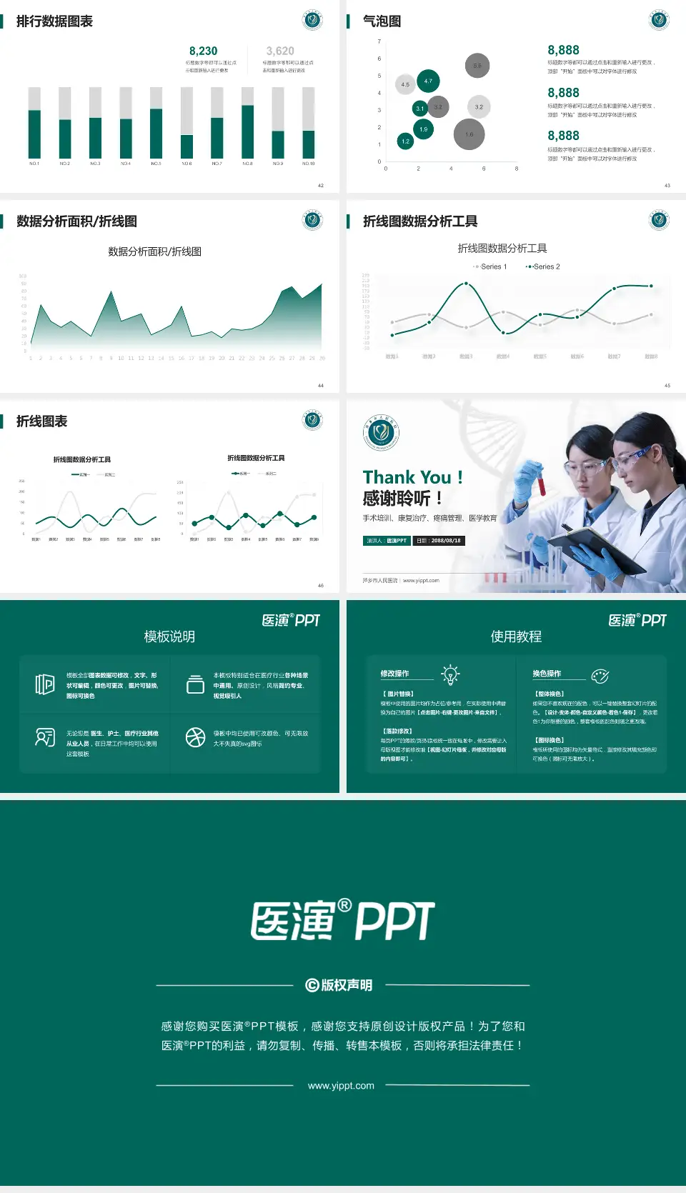 萍乡市人民医院科研成果展示PPT模板16:9格式幻灯片预览图6