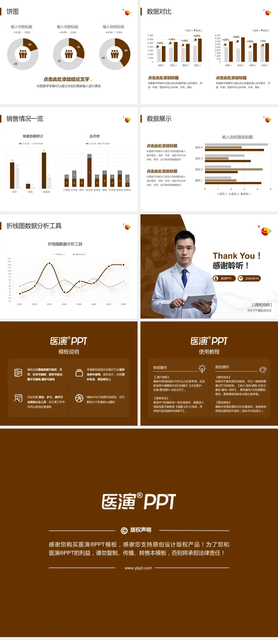 萍乡市中医院新院区病例分享与讨论PPT模板4:3格式幻灯片预览图4