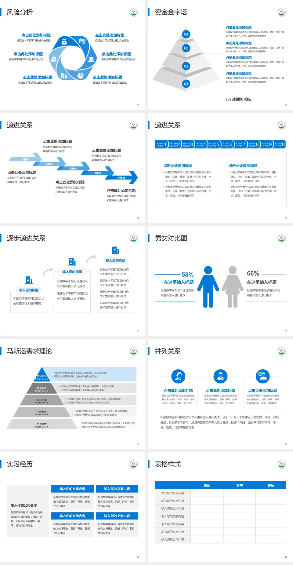 乌海市人民医院项目申请与汇报PPT模板4:3格式幻灯片预览图4