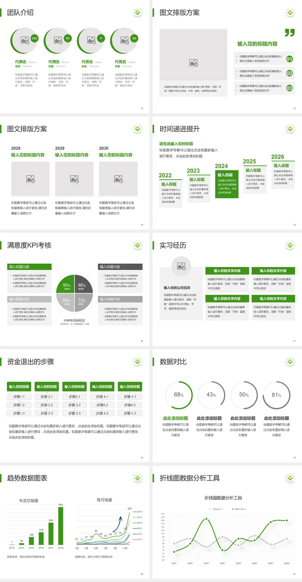 包头市第四医院培训与教育PPT模板4:3格式幻灯片预览图3