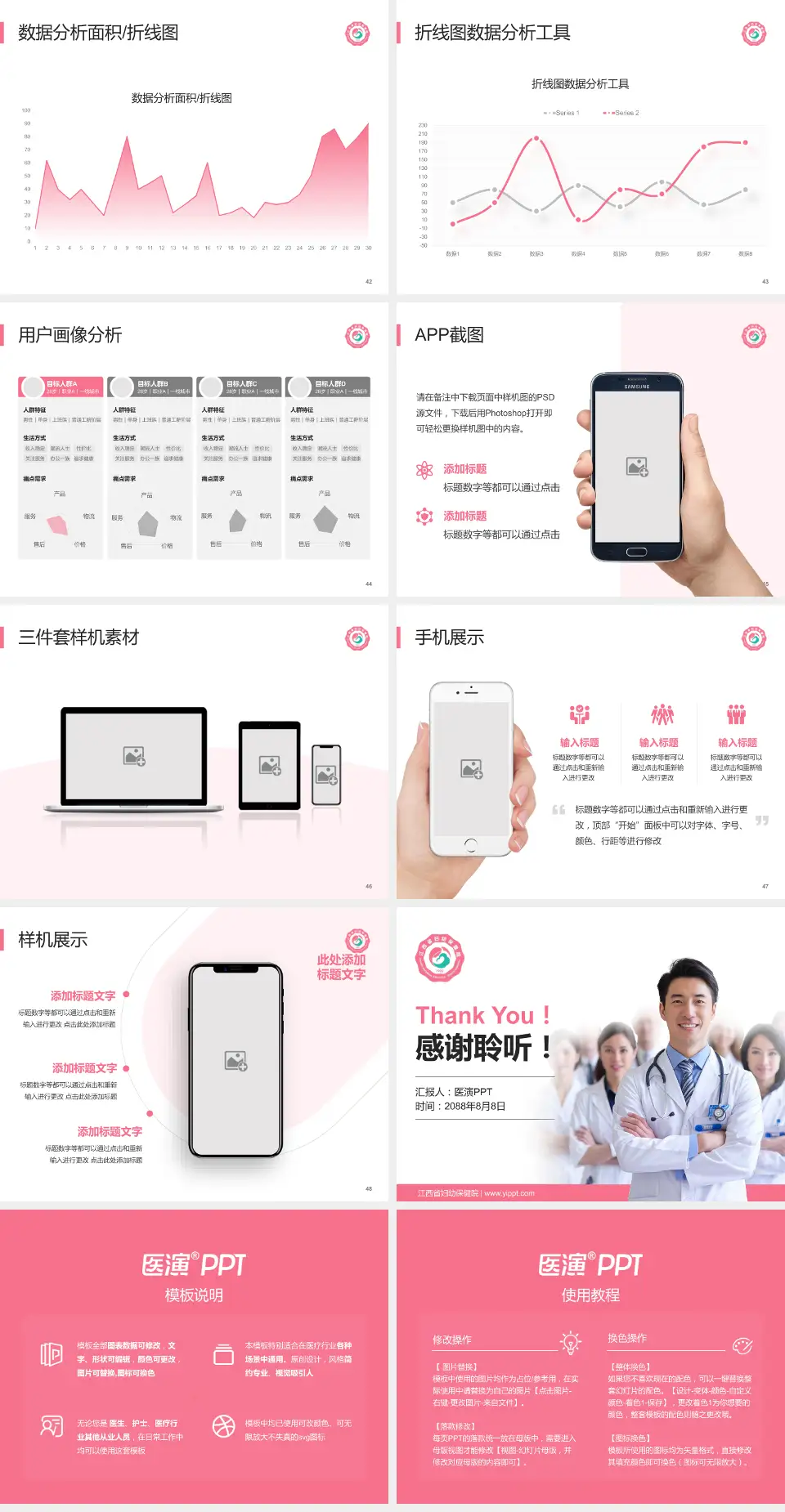 江西省妇幼保健院科室介绍与推广PPT模板4:3格式幻灯片预览图6