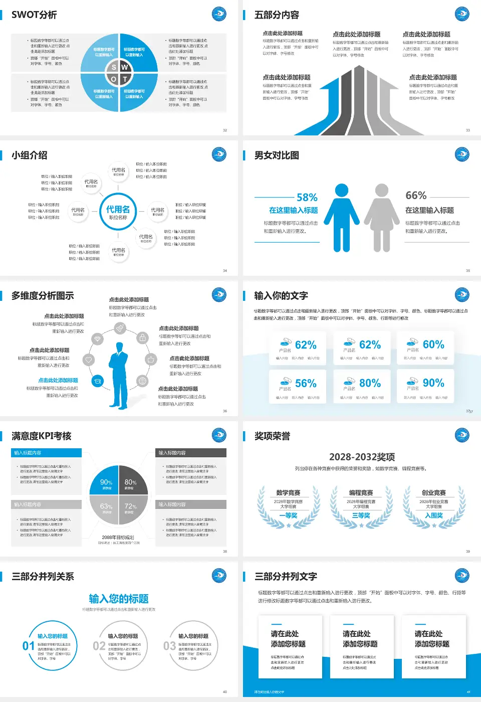 包头医学院第一附属医院医疗行业比赛专用PPT模板16:9格式幻灯片预览图5