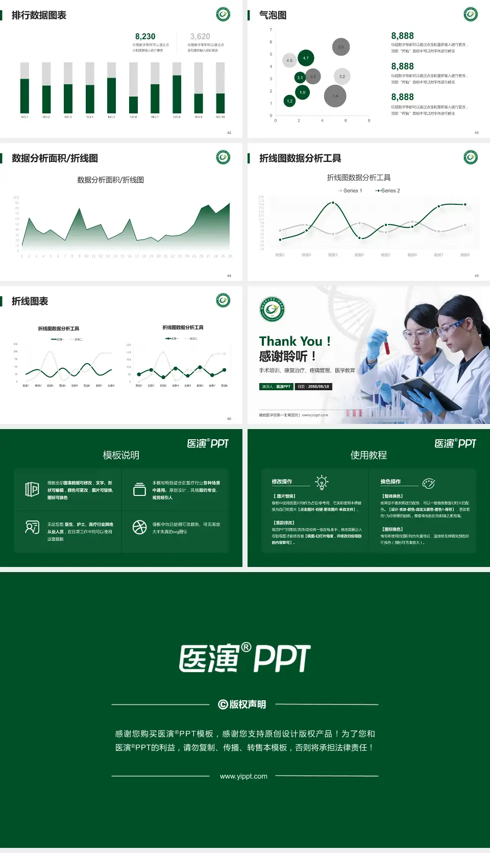 赣南医学院第一附属医院科研成果展示PPT模板16:9格式幻灯片预览图6