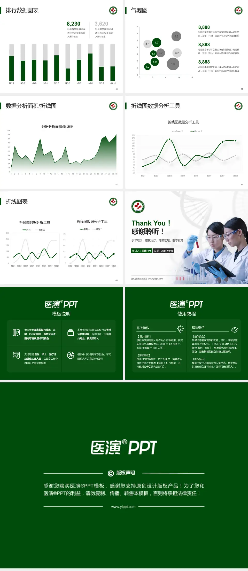 库伦旗蒙医医院科研成果展示PPT模板4:3格式幻灯片预览图6