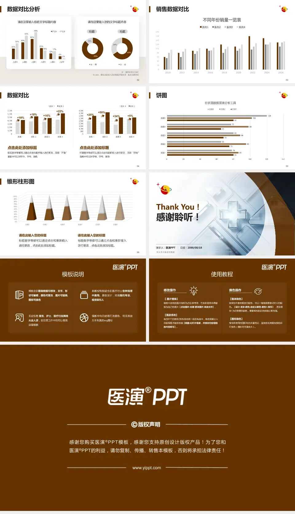 萍乡市中医院新院区医疗行业比赛专用PPT模板16:9格式幻灯片预览图7