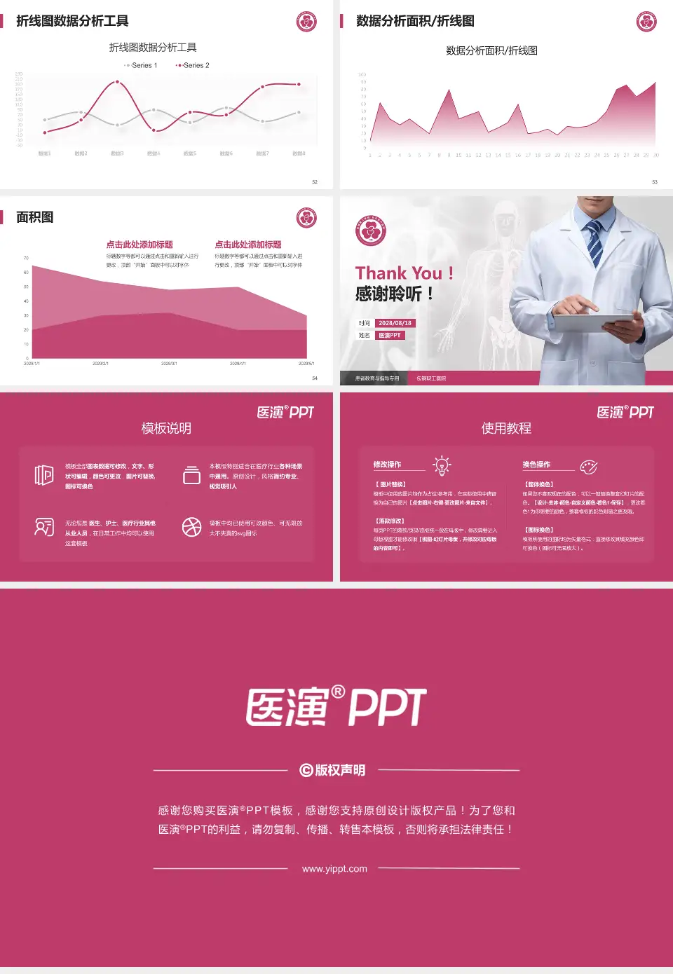 包钢职工医院患者教育与指导PPT模板16:9格式幻灯片预览图7