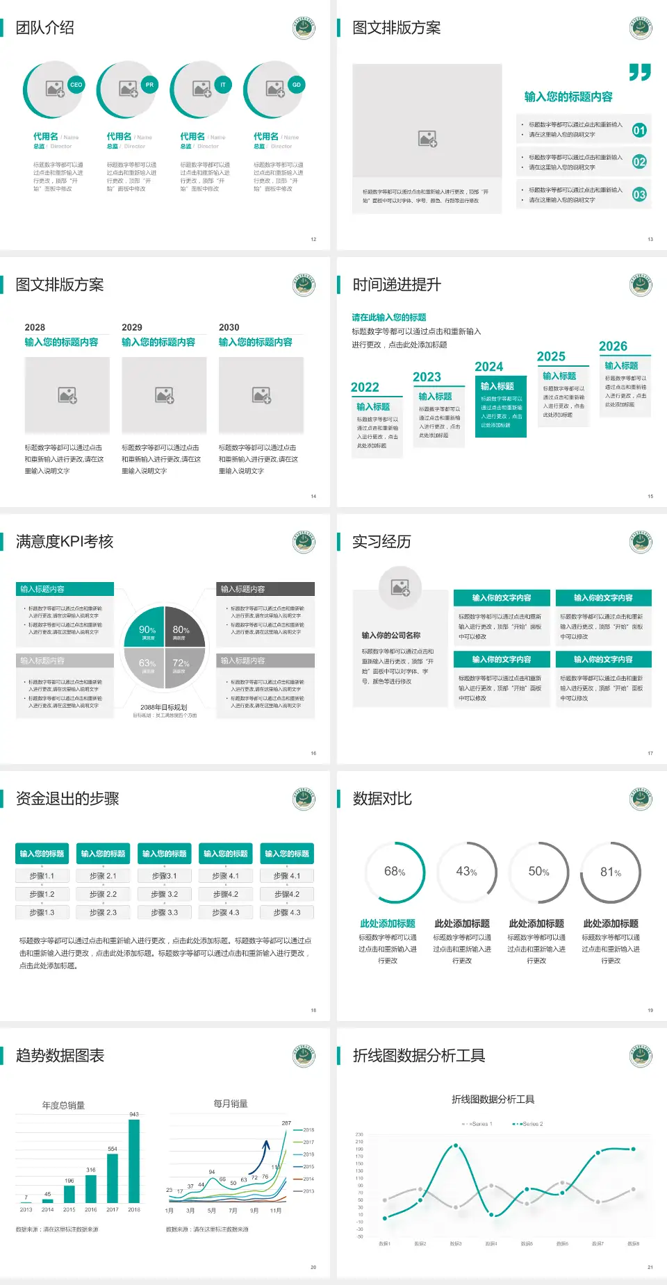巴彦淖尔盟中医医院培训与教育PPT模板4:3格式幻灯片预览图3