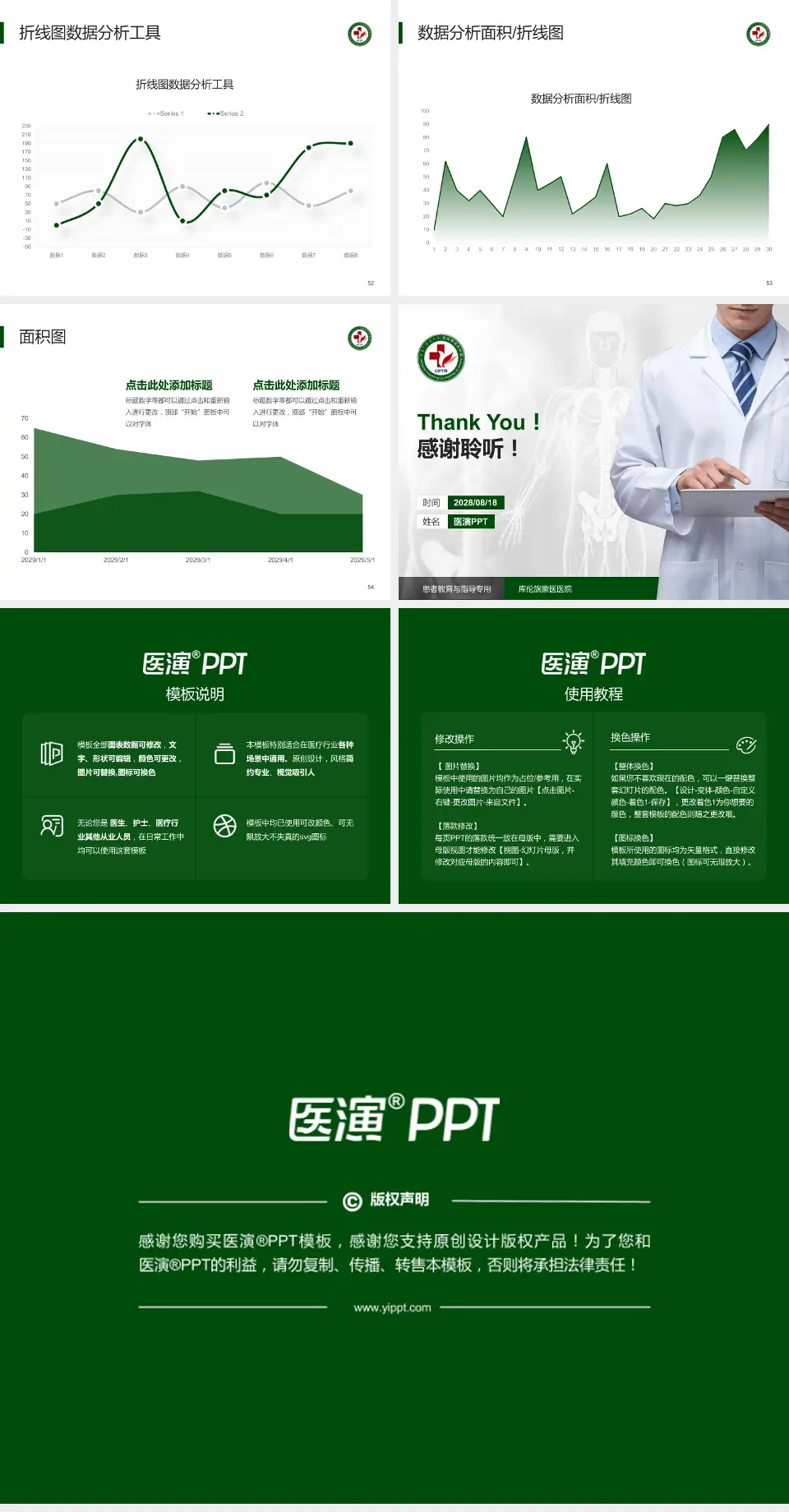 库伦旗蒙医医院患者教育与指导PPT模板4:3格式幻灯片预览图7